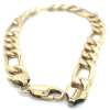 armband met figaro schakel 21cm goud met zilveren kern ' Zilgold" - 600255