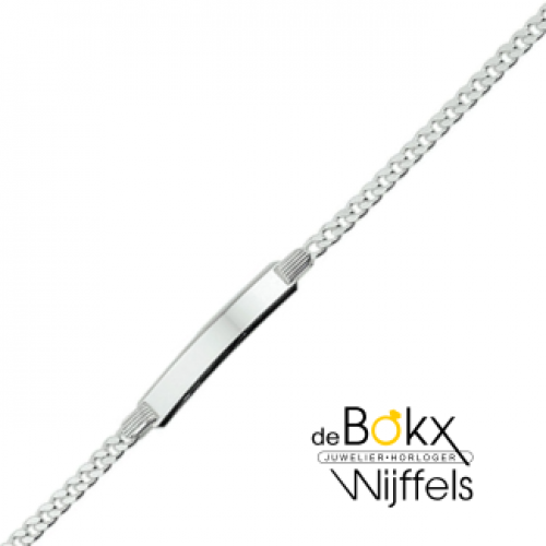 graveerarmband zilver gourmet 6 mm 18cm - 600256 graveerarmband zilver gourmet 6 mm 18cm - 600256