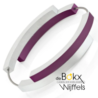 Clic by suzanne armband A32P paars met vier bogen met dubbele magneetsluitingen - 600270 Clic by suzanne armband A32P paars met vier bogen met dubbele magneetsluitingen - 600270