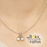 ketting met hanger regenboog 41+4cm - 600298 ketting met hanger regenboog 41+4cm - 600298