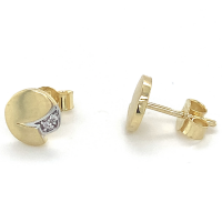 Gouden oorknoppen met zirkonia steentjes - 600306 Gouden oorknoppen met zirkonia steentjes - 600306