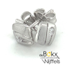 zilveren oorknoppen vierkant met zirkonia - 600312