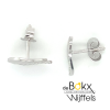 Oorknoppen zilver met veel zirkonia steentjes - 600318 Oorknoppen zilver met veel zirkonia steentjes - 600318