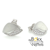 Oorknoppen zilver met veel zirkonia steentjes - 600318 Oorknoppen zilver met veel zirkonia steentjes - 600318