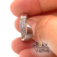 ring zilver met veel zirkonia steentjes in maat 52 / 16.75 - 600322 ring zilver met veel zirkonia steentjes in maat 52 / 16.75 - 600322