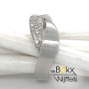 ring zilver met veel zirkonia steentjes in maat 52 / 16.75 - 600322