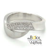 ring zilver met veel zirkonia steentjes in maat 52 / 16.75 - 600322