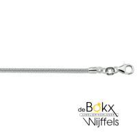 ketting in zilver met een slang schakel rond 2,0 mm 45cm - 600326 ketting in zilver met een slang schakel rond 2,0 mm 45cm - 600326