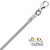 ketting in zilver met een slang schakel rond 2,0 mm 45cm - 600326 ketting in zilver met een slang schakel rond 2,0 mm 45cm - 600326