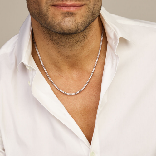 ketting gourmette 6-zijdes geslepen 2,8 mm 50cm lang - 600331
