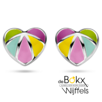 oorknoppen hartjes met kleur - 600334 oorknoppen hartjes met kleur - 600334