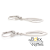 oorhangers met haken zilver met zirkonia 44mm - 600342 oorhangers met haken zilver met zirkonia 44mm - 600342