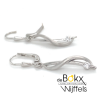 oorhangers met haken zilver met zirkonia 38mm - 600343 oorhangers met haken zilver met zirkonia 38mm - 600343