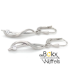 oorhangers met haken  zilver met zirkonia 38mm - 600343