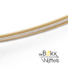 zilver goud spang Bastiaan inverun met stalen kern 45cm - 600350 zilver goud spang Bastiaan inverun met stalen kern 45cm - 600350