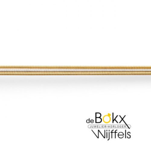 zilver goud spang Bastiaan inverun met stalen kern 45cm - 600350 zilver goud spang Bastiaan inverun met stalen kern 45cm - 600350