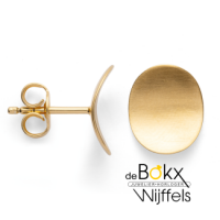 eenvoudige vergulde zilver oorknoppen met een mat oppervlak - 600354 eenvoudige vergulde zilver oorknoppen met een mat oppervlak - 600354