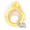 hanger zilver verguld zoet waterparel wit - 600358 hanger zilver verguld zoet waterparel wit - 600358
