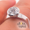 Ring met witte topaas in zilver met glanzend oppervlak maat 52 - 600361 Ring met witte topaas in zilver met glanzend oppervlak maat 52 - 600361