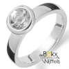 Ring met witte topaas in zilver met glanzend oppervlak maat 52 - 600361 Ring met witte topaas in zilver met glanzend oppervlak maat 52 - 600361