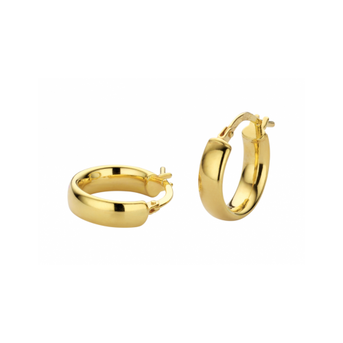 oorringen goud massief Ovaal met zilvren kern Fjory 10mm - 601220 oorringen goud massief Ovaal met zilvren kern Fjory 10mm - 601220