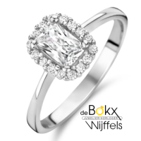 ring zilver met zirkonia "halo" maat 56 - 600370 ring zilver met zirkonia "halo" maat 56 - 600370