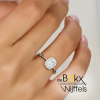 ring zilver met zirkonia "halo" maat 56 - 600370