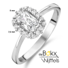 ring zilver met zirkonia "halo" maat 56 - 600370 ring zilver met zirkonia "halo" maat 56 - 600370