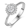 halo ring in zilver met zirkonia maat 56 - 600371