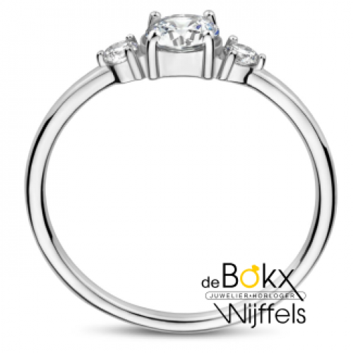 ring met zirkonia steentjes in zilver maat 56 - 600372 ring met zirkonia steentjes in zilver maat 56 - 600372