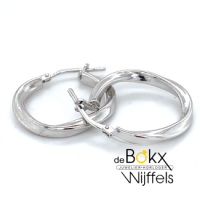 oorringen zilver gedraaid 20mm - 600374 oorringen zilver gedraaid 20mm - 600374