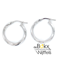 oorringen zilver gedraaid 20mm - 600374 oorringen zilver gedraaid 20mm - 600374