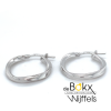 oorringen zilver gedraaid 20mm - 600374 oorringen zilver gedraaid 20mm - 600374