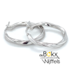 oorringen zilver 24mm gedraaid - 600375 oorringen zilver 24mm gedraaid - 600375