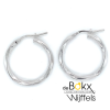 oorringen zilver 24mm gedraaid - 600375 oorringen zilver 24mm gedraaid - 600375