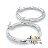 oorringen zilver 24mm gedraaid - 600375 oorringen zilver 24mm gedraaid - 600375