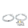 oorringen zilver 24mm gedraaid - 600375 oorringen zilver 24mm gedraaid - 600375