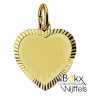 graveerhartje goud mat gediamanteerd 13mm - 600379 graveerhartje goud mat gediamanteerd 13mm - 600379