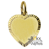 graveerhartje goud mat gediamanteerd 13mm - 600379 graveerhartje goud mat gediamanteerd 13mm - 600379