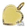 graveerhartje goud mat gediamanteerd 13mm - 600379 graveerhartje goud mat gediamanteerd 13mm - 600379