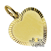 graveerhartje goud mat gediamanteerd 13mm - 600379 graveerhartje goud mat gediamanteerd 13mm - 600379