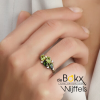 gouden ring met groen (toermalijn, peridot en diamant 0.06ct h si) maat 56 - 600409 gouden ring met groen (toermalijn, peridot en diamant 0.06ct h si) maat 56 - 600409