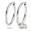 Zilveren oorbellen (grote ringen) 30mm - 600411 Zilveren oorbellen (grote ringen) 30mm - 600411