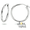 Zilveren oorbellen (grote ringen) 30mm - 600411 Zilveren oorbellen (grote ringen) 30mm - 600411