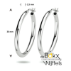 Zilveren oorbellen (grote ringen) 30mm - 600411 Zilveren oorbellen (grote ringen) 30mm - 600411