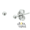 bol oorknoppen in wit goud 3mm - 600412 bol oorknoppen in wit goud 3mm - 600412