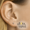 bol oorknoppen in wit goud 3mm - 600412 bol oorknoppen in wit goud 3mm - 600412