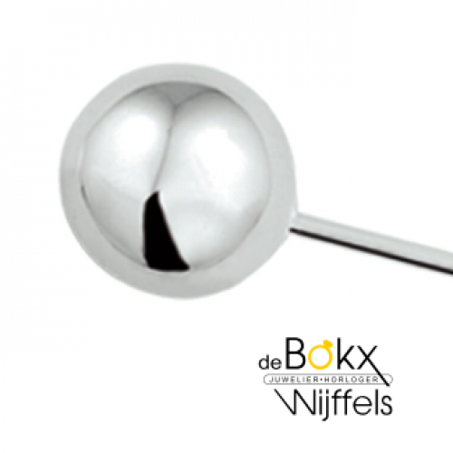 bol oorknoppen in wit goud 3mm - 600412 bol oorknoppen in wit goud 3mm - 600412