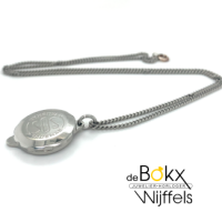 SOS talisman in staal met ketting - 600413 SOS talisman in staal met ketting - 600413