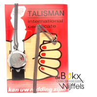 SOS talisman in staal met ketting - 600413 SOS talisman in staal met ketting - 600413